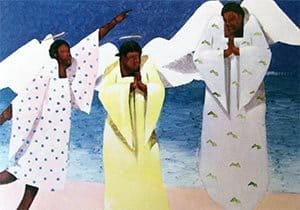 Caribbean Angel Christmas Card