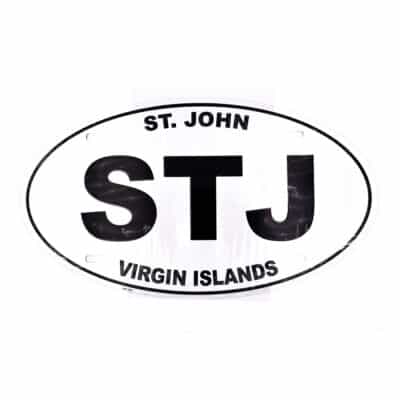 Oval St. John License Plate