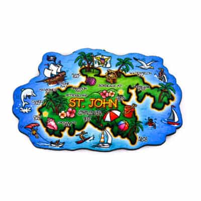 St. John Island Map Magnet