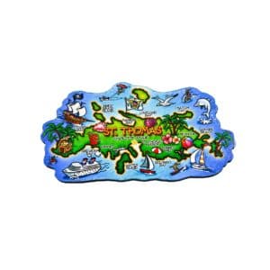 St. Thomas Island Map Magnet