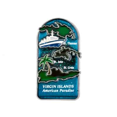 U.S. Virgin Islands Map Magnet (Stain Glass)