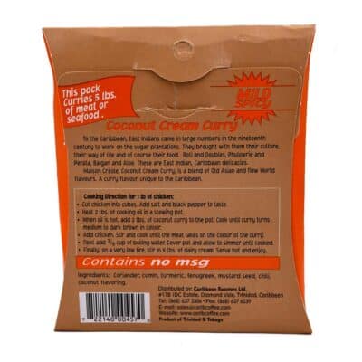 Maison Creole Coconut Cream Curry Seasoning