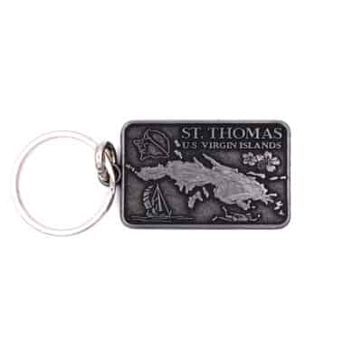St. Thomas Map Key chain