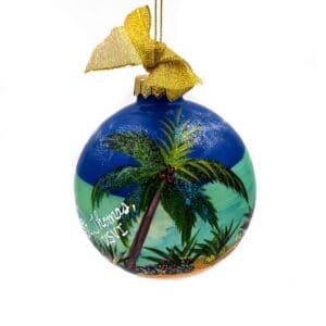 St. Thomas Palm Over Water Ornament