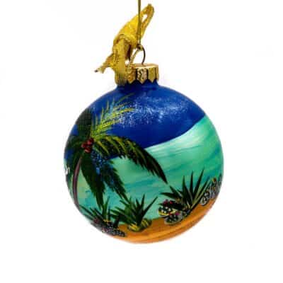 St. Thomas Palm Over Water Ornament