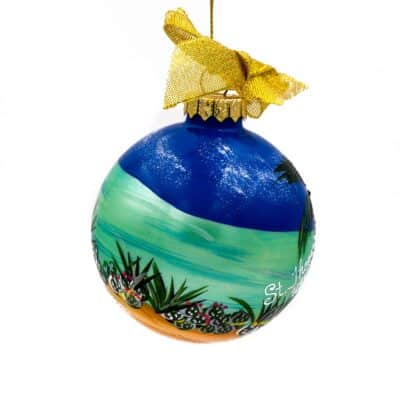 St. Thomas Palm Over Water Ornament