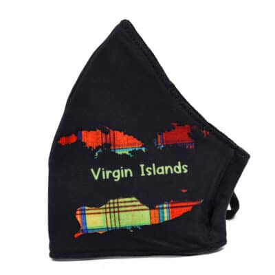 Virgin Islands Red Madras Fashion Face Mask
