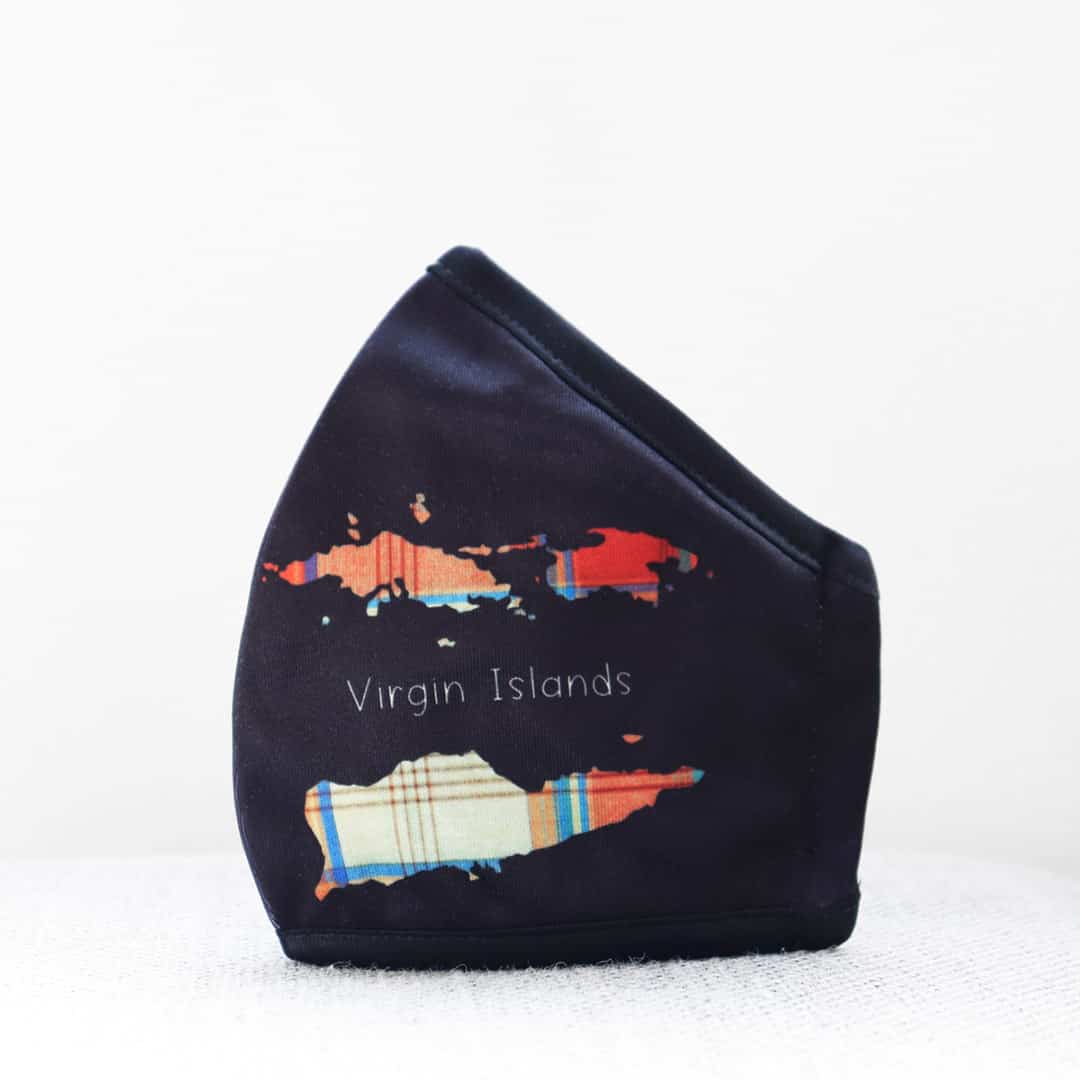 Virgin Islands Red Madras Fashion Face Mask