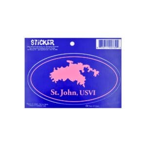 St. John Map Pink Sticker