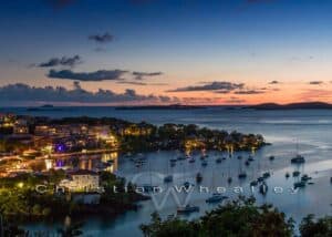 Cruz Bay at Night Photo Print