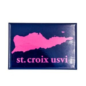 St. Croix Island Pink Map Magnet