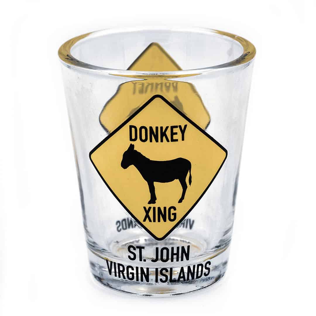 ST.CROIX US VIRGIN ISLANDS BEACH CHAIR FROSTED SHOT GLASS 