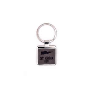 St. Croix Square Map Keychain (Grey)