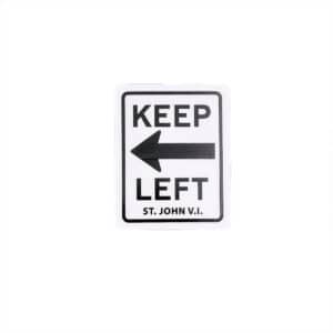 St. John Keep Left Sticker (Small)