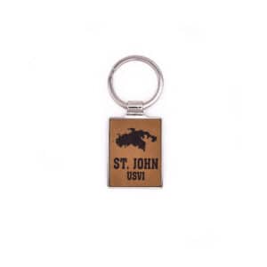 St. John Square Map Keychain (Tan)