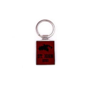 St. John Square Map Keychain (Brown)