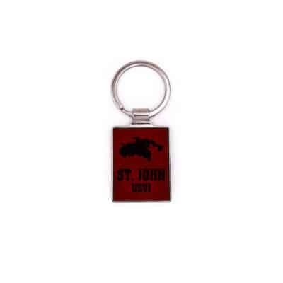 St. John Square Map Keychain (Brown)