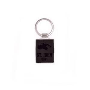 St. John Square Map Keychain (Grey)