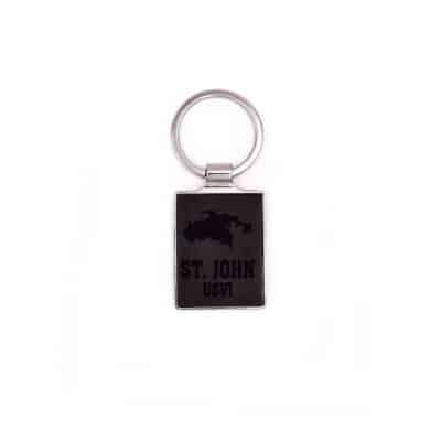 St. John Square Map Keychain (Grey)