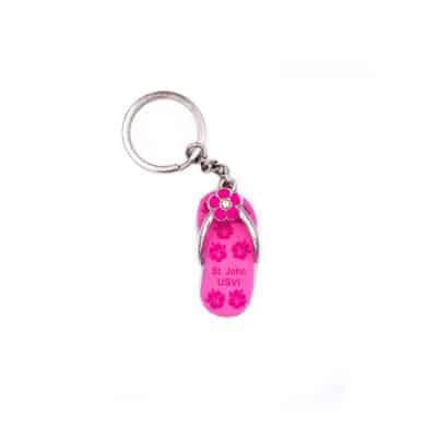 St. John Flip Flop Keychain (Pink)