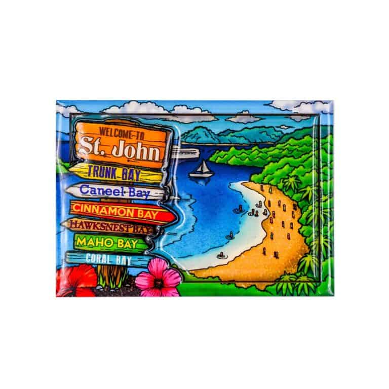 St. John Beach Signs and Trunk Bay