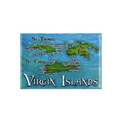 Virgin Islands Map Magnet